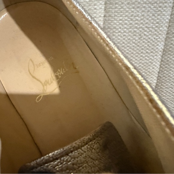 Christian Louboutin Silver Leather Women's Flats - Picture 3 of 15